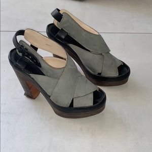 Rag & Bone Suede Cutout Accent Slingback Sandals